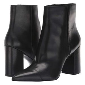 Women’s Black Ranfield Leather Bootie by Nine West